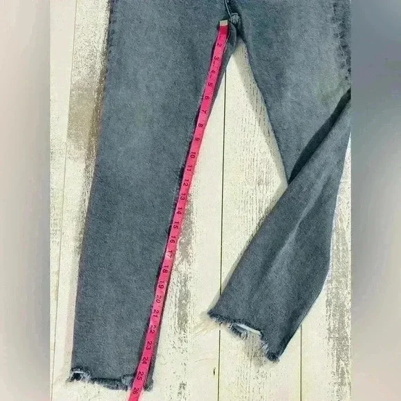 AGOLDE  REVOLVE - Nico High Rise Slim Fit Button Fly Distressed Size 27 - Picture 9 of 14